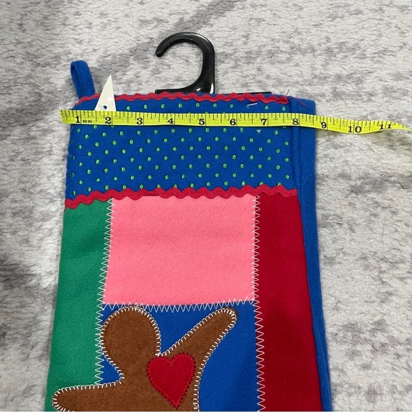 NWT Bundle of 2 Felt Gingerbread Plaid Stockings - Picture 6 of 6